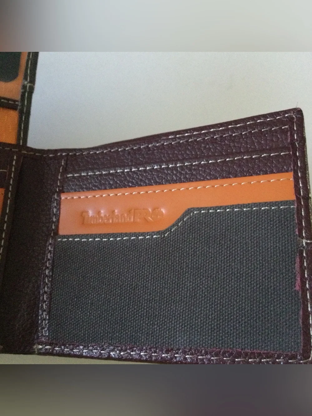 TIMBERLAND PRO PASSCASE LEATHER AND CANVAS WALLET NWT